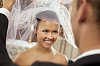 Revealing brides face
