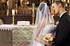 First kiss in front of the altar