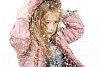 Girl covered with snow