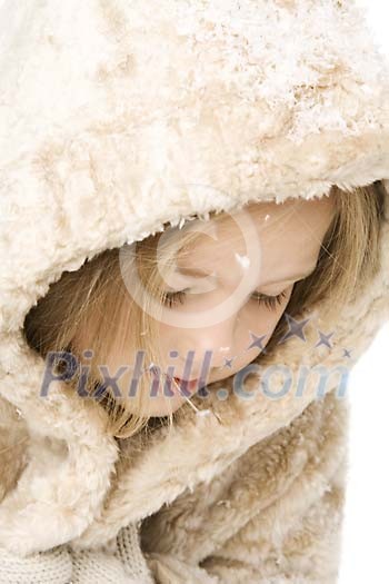 Little girl in winter coat Little girl in winter coat