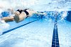 Man swimming in the pool