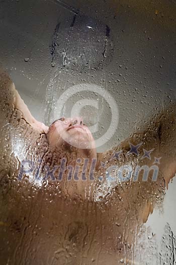 Man taking a shower