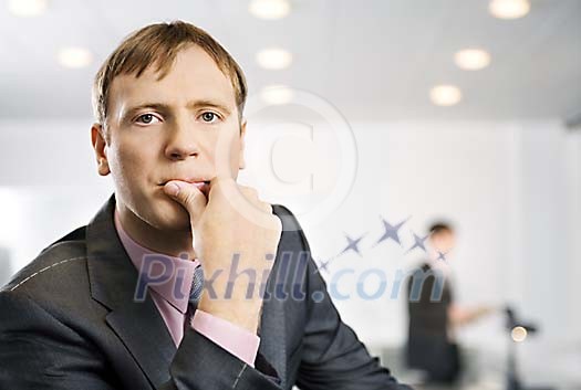 Businessman thinking Businessman thinking