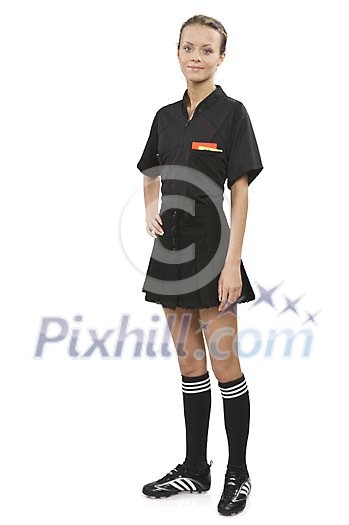 Woman referee standing Woman referee standing