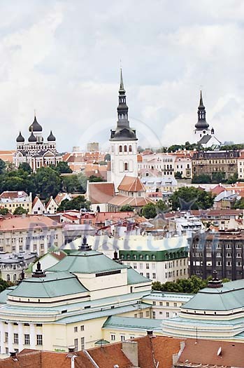 View of Tallinn over the roofs View of Tallinn over the roofs