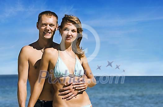 Couple by the beach