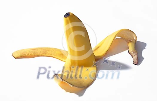 Banana peel on the floor Banana peel on the floor