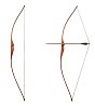 Bow with and without the arrow