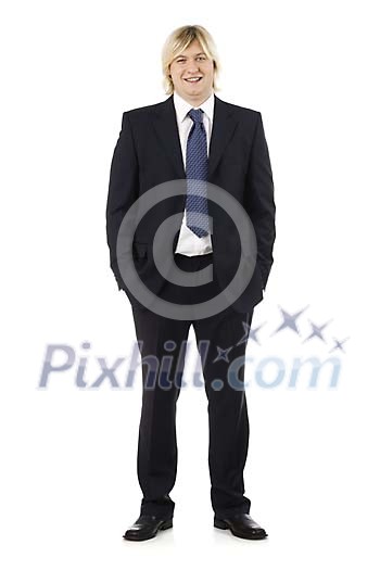 Businessman on a white background