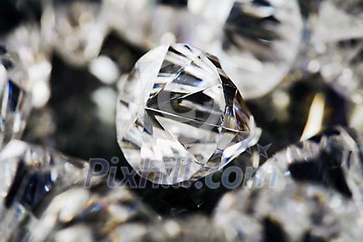Closeup of diamonds
