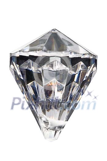 Closeup of a diamond on a white background Closeup of a diamond on a white background