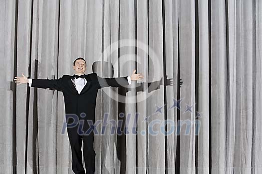 Man standing on a stage