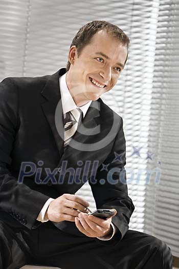 Businessman with mobile
