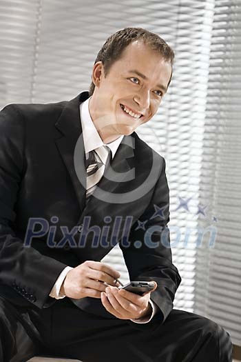 Businessman with mobile Businessman with mobile