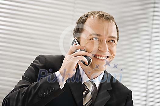 Businessman calling