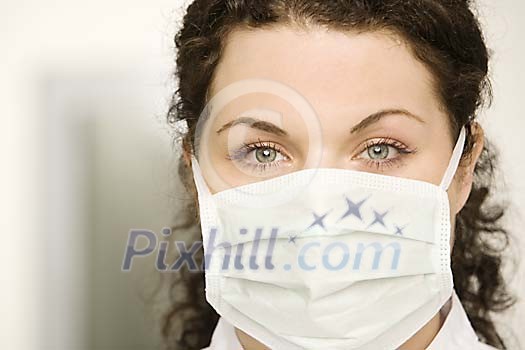 Female doctor with mask