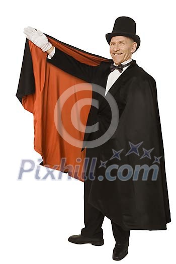 Magician with cloak Magician with cloak