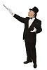 Magician on a white background