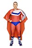 Home-made superman on a white background