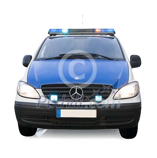 Front of the police car