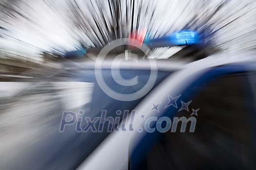 Speeding patrol car Speeding patrol car