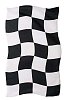 Chequered flag on a white background