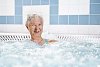 Older woman in the jacuzzi