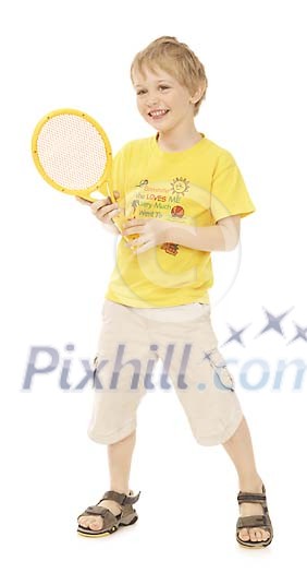Boy ready to play ball Boy ready to play ball