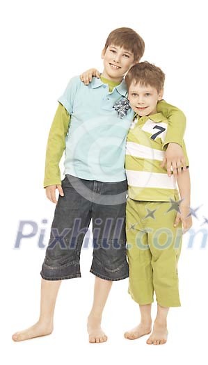 Two boys standing