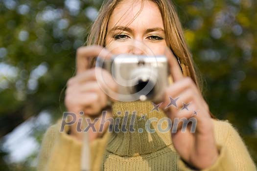 Woman taking pictures Woman taking pictures