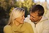 Couple in the autumn park