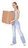 Woman holding a box