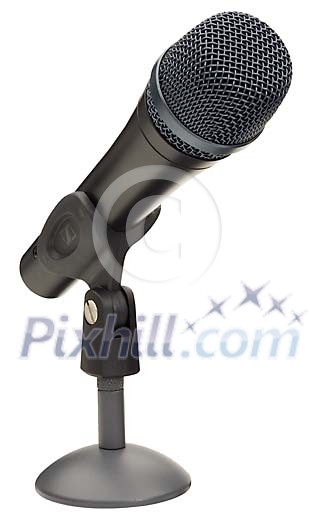Microphone on a pedestal