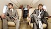 Two men travelling in the jet