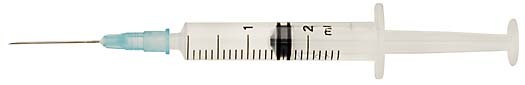 Isolated plastic syringe Isolated plastic syringe