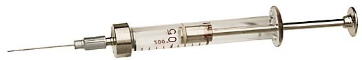 Isolated glass syringe Isolated glass syringe