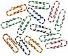 Isolated striped paper clips