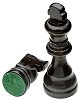 Isolated chess pieces