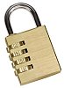 Isolated golden padlock with numbers