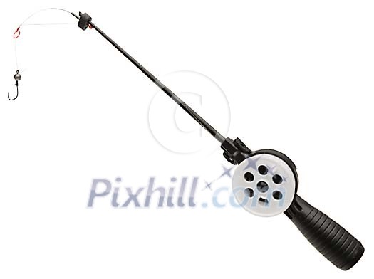 Isolated hook and line Isolated hook and line