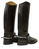 Isolated black riding boots