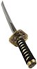 Isolated samurai sword