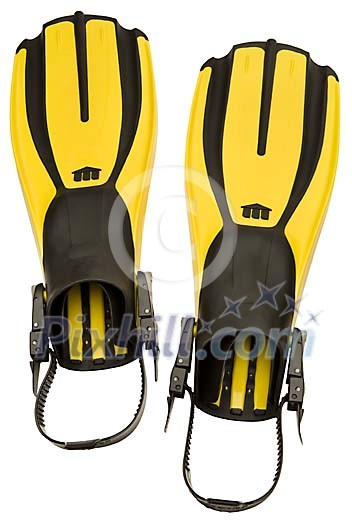 Isolated diving flippers