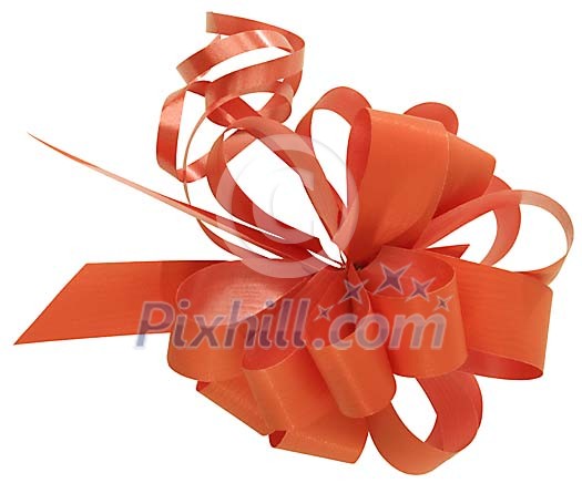 Isolated red ribbon