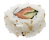 Isolated piece of sushi