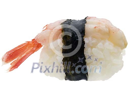 Isolated piece of nigiri