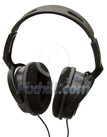 Headphones on a white background