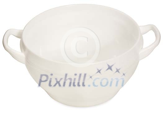 Isolated white soup bowl Isolated white soup bowl