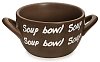 Isolated brown soup bowl