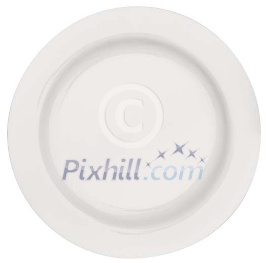 Isolated white plate Isolated white plate